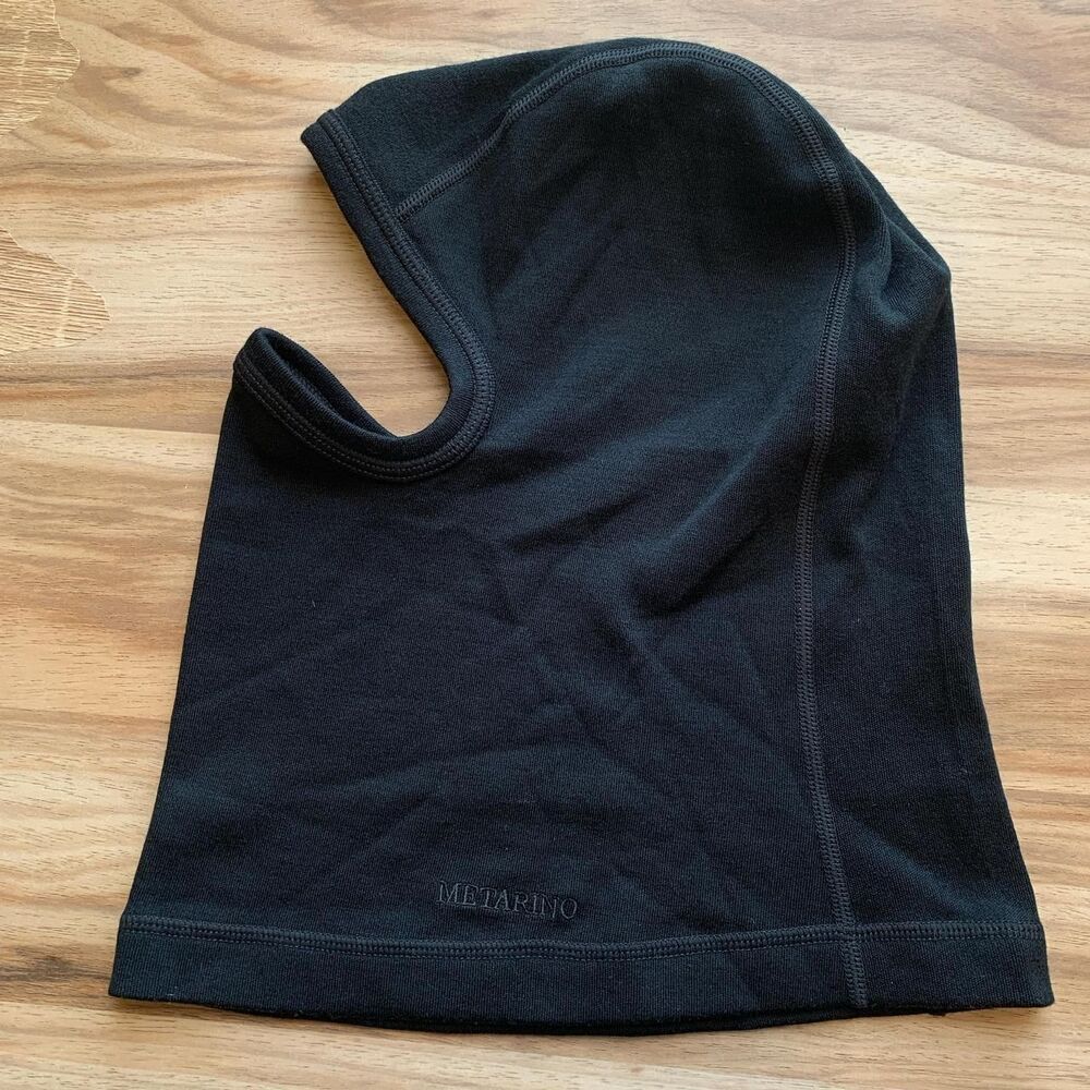 Metarino Wool Merino Australian wool balaclava winter sports black  hat - Picture 3 of 8